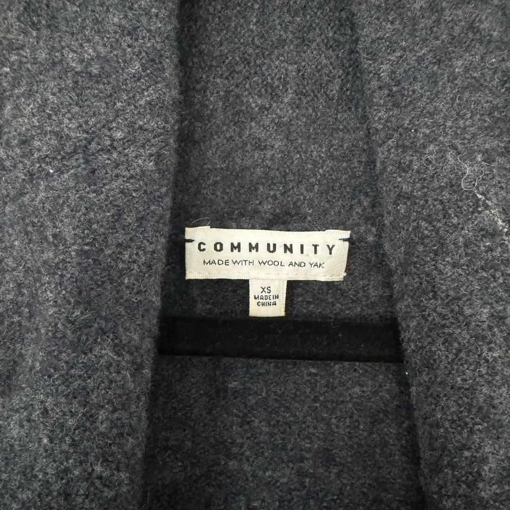 Artizia Community Wool and Yak Dark Gray Long Cardigan - Picture 2 of 4